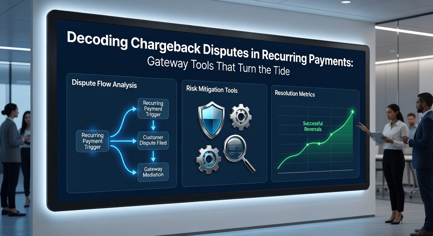 Digital dashboard displaying chargeback analytics and dispute resolution tools in a payment gateway interface, highlighting graphs of win rates and automated alerts