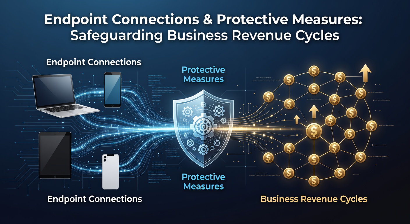 Diagram illustrating secure endpoint connections in payment processing networks