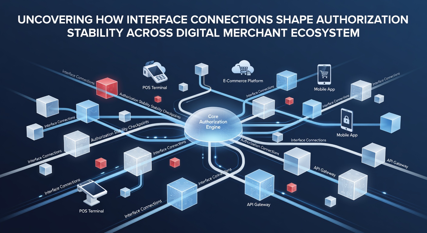 Flowchart illustrating stable versus unstable authorization pathways through merchant interface connections